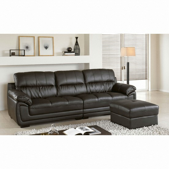 동서가구 리빙스 가죽 4인용소파 스툴 DF624743 (스툴포함)