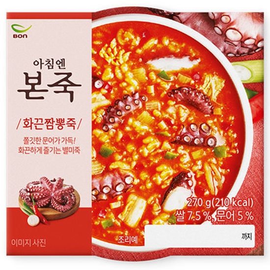 본아이에프 본죽 아침엔 본죽 화끈짬뽕죽 270g (1개)