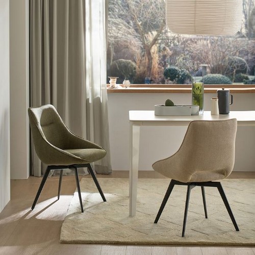 니도 회전기능 패브릭 식탁의자