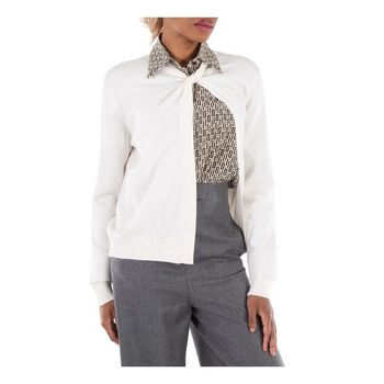 펜디 우먼 Asymmetrical Cut 울 Cardigan Brand Size 38 US 2 FZC968-AOEL-F1M2A ..