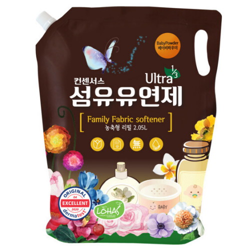 컨센서스 고농축 섬유유연제 베이비파우더 2.05L (6개)_이미지