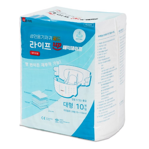 라온아띠 라이프업 골드 매직테이프 대형 10개 (4팩(40개))_이미지