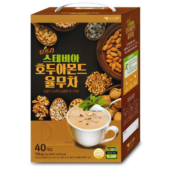 이레에프에스 당프리 스테비아 호두 아몬드 율무차 40T이미지입니다. 누르면 해당 게시물로 새창이동합니다.