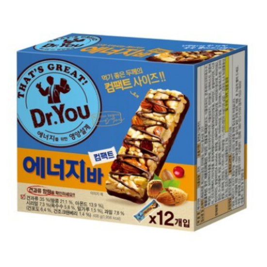 오리온 닥터유 에너지바 컴팩트 12개입 408g