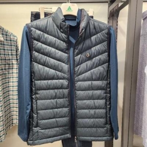 HC17 남성 경량구스 프린트 베스트 GF21WV01MB8