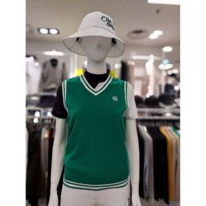 부클 소재 브이넥 니트 조끼 6K43102