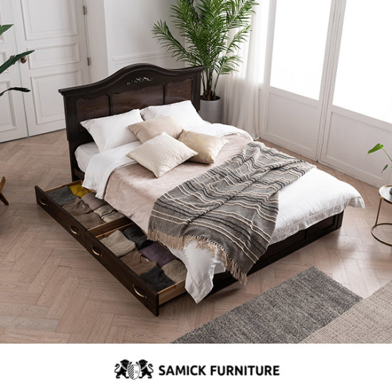 삼익가구 재클린 서랍형 도장 침대 Q (파워본넬스프링)_이미지