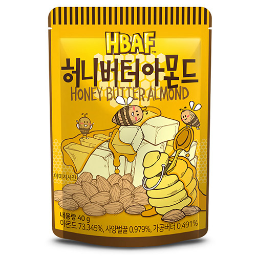 HBAF 허니버터 아몬드 40g (7개)_이미지