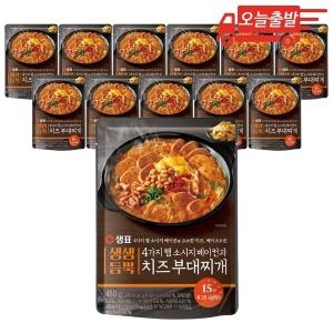 샘표식품 생생듬뿍 4가지 햄 소시지 베이컨과 치즈 부대찌개 450g (12개)_이미지