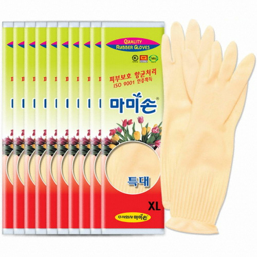마미손  식품전용 고무장갑 화이트 (특대)