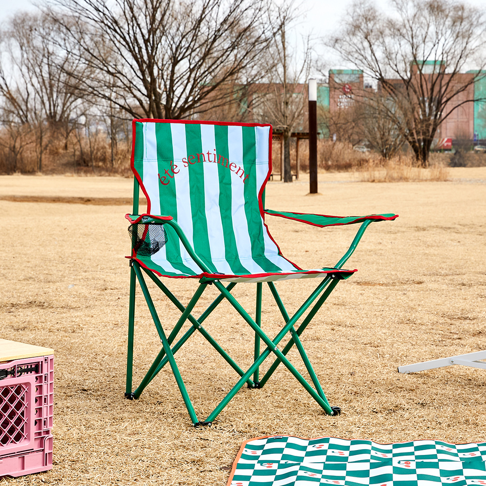 모던하우스 피크닉 폴딩체어 (센티멘트 그린스트라이프)
