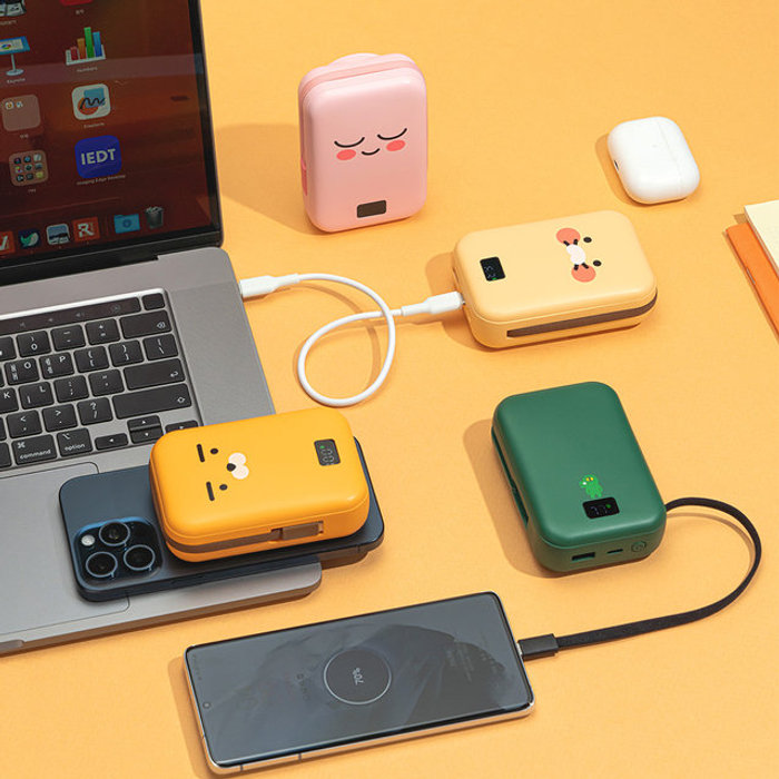 지오엑스스튜디오 카카오프렌즈 케이블형 맥세이프 보조배터리 20000mAh