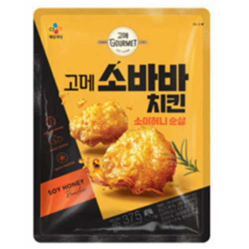 CJ제일제당 고메 소바바치킨 소이허니 순살 375g (14개)_이미지