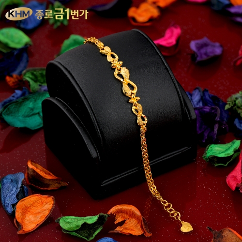 종로금1번가  24K 순금 팔찌 26.25g 볼륨하트리본 [1개] 상품이미지