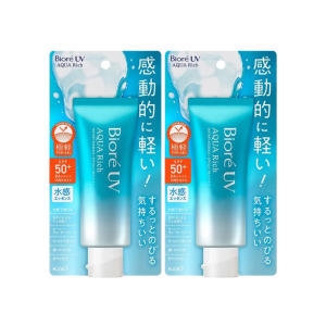 비오레 UV 아쿠아리치 워터리 에센스 선크림 70g (2개)