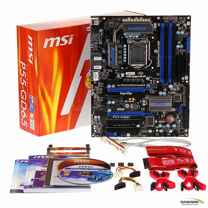 MSI P55-GD65 대원 + 인텔 코어 i5 린필드 750 정품_이미지