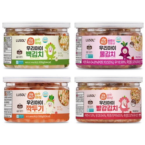 루솔 아삭아삭 우리아이 김치 300g (2개)_이미지