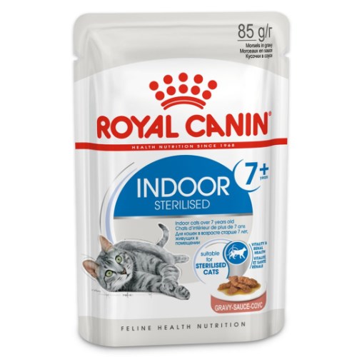 로얄캐닌 캣 인도어 7+ 그레이비 파우치 85g (24개)_이미지