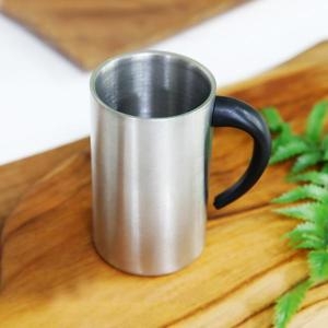 슬림 이중컵250ml-스텐물컵 슬립컵 손잡이캠핑컵 무광스텐컵 슬림컵 손잡이컵 이중내열컵 머그컵