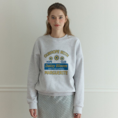 아워호프 Hope Club Sweatshirt Light Grey H25FA-MT07-LGR_이미지