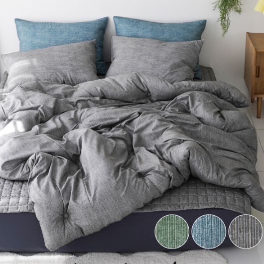 미담 바숨 베이직 사계절 차렵이불+침대패드+베개커버 침구세트 (슈퍼싱글 SS)