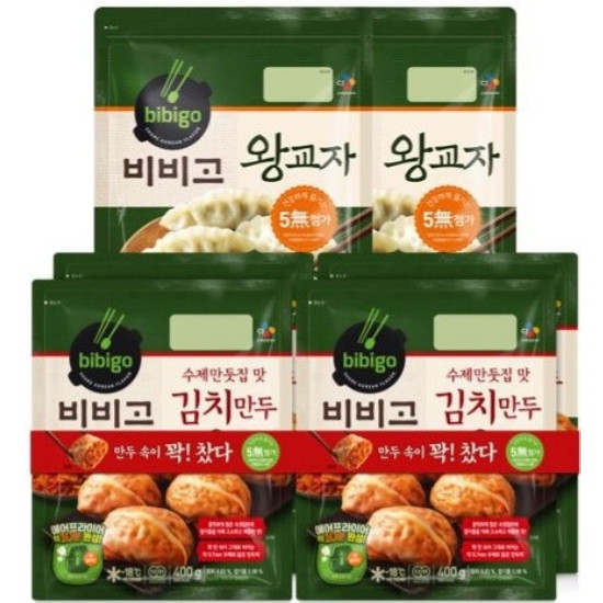 CJ제일제당 비비고 왕교자 1.05kg x 2개+수제만둣집 맛 김치만두 400g x 4개 (1개)