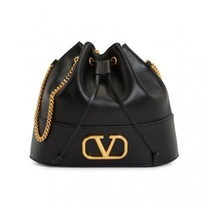발렌티노 V 로고 시그니처 여성 체인 버킷백_6W2P0T83HPF 0NO