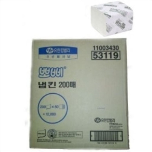 뽀삐 냅킨 200매 (60팩)_이미지