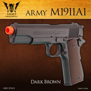ARMY M1911A1 음각각인 풀메탈 가스건 회갈색버젼 하비라이프 서바이벌 핸드건