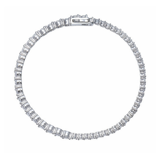 디유아모르 실버 925 시뮬럿 다이아몬드 뮤즈 테니스 언발 팔찌