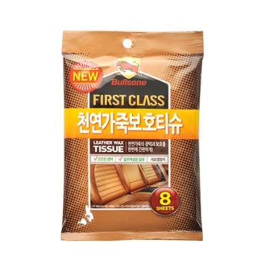 불스원 퍼스트클래스 천연 가죽 보호티슈 8매 (1개)