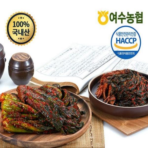 여수농협 돌산갓김치 2kg x 3개 + 고들빼기 1kg (1개)_이미지