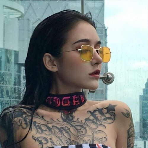  사각 인싸 선글라스 안경 갓샵 복고 틴트 눈알가리개 빈티지 레트로 파티 특이한선글라스