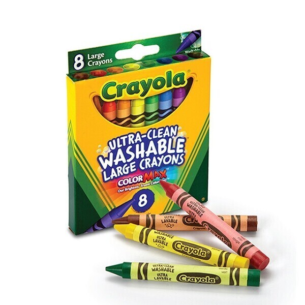 울트라클린 수성굵은크레용8색 GYA523280 굵은수성크레용8색