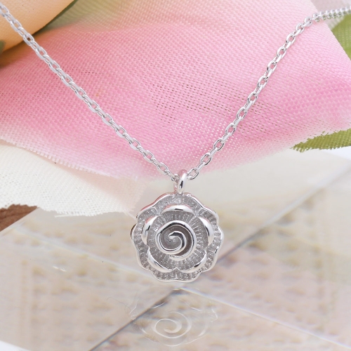 쥬골드 순은목걸이 NHA116 로즈2 은목걸이 실버목걸이 실버_이미지