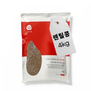 월드그린 한드레 갈색 렌틸콩 4kg 24년 햇곡