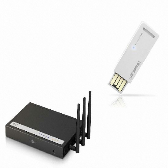 EFM ipTIME N5004 공유기 패키지 (+ N100UM USB 2.0 무선랜카드)_이미지