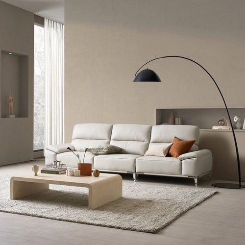 리바트 더 마제스 와이드 천연가죽 소파 4인용_이미지