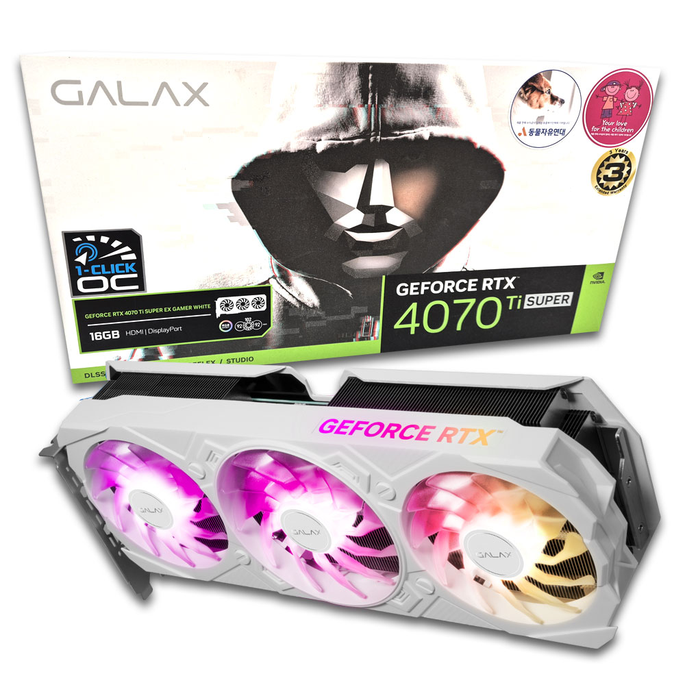 ������ GALAX ������ RTX 4070 Ti SUPER EX GAMER WHITE OC D6X 16GB
