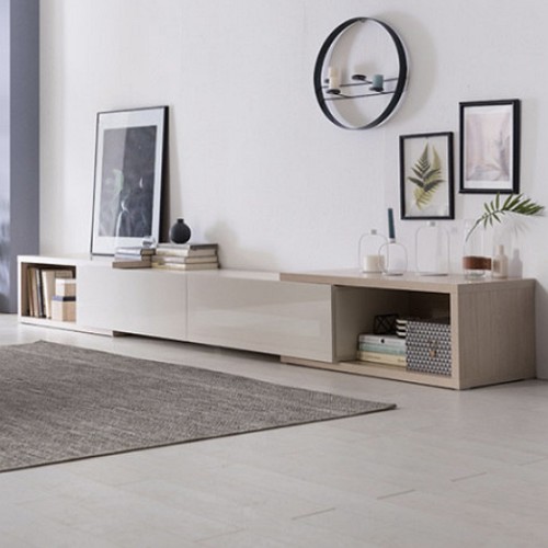 리바트 뉴 타이드 확장형 거실장 화이트 2900