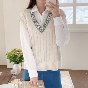 헤레이스 여성 꽤배기 플로조끼_YMSH23FW110