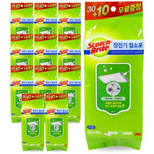 3M 스카치브라이트 정전기 청소포 대형 40매 (12개(480매))_이미지