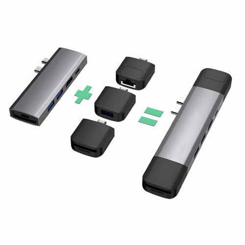 위즈플랫 WIZ-UC50 (10포트/썬더볼트3 듀얼 Type C)_이미지