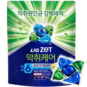 애경 리큐 제트 악취케어 실내건조 캡슐세제 40입 (1개)