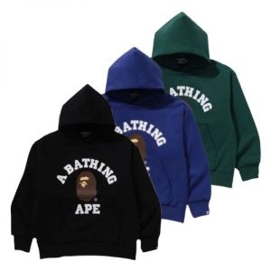 베이프 컬리지 퍼피 릴렉스핏 풀오버 후디 후드티 3컬러 1K80114012