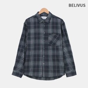 빌리버스 남자 데일리 셔츠 가을 환절기 체크 오버핏 남방 BOP176