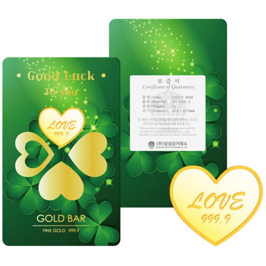 하트 클로버 골드바 1g