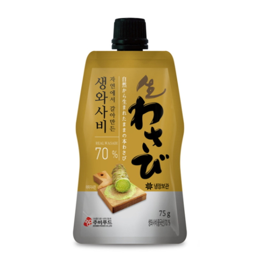 주비푸드 자연에서 갈아만든 생와사비 70% 75g (1개)