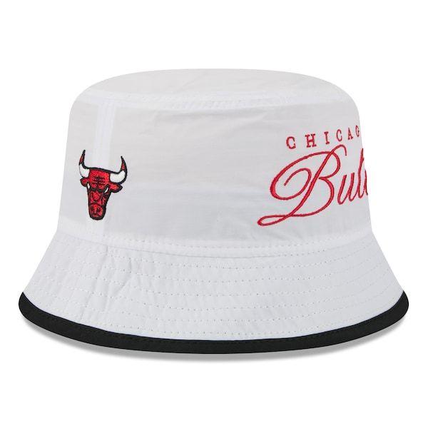  뉴에라 시카고 불스 2025 NBA 드래프트 Nylon 버킷 햇 모자 화이트/블랙 10834746