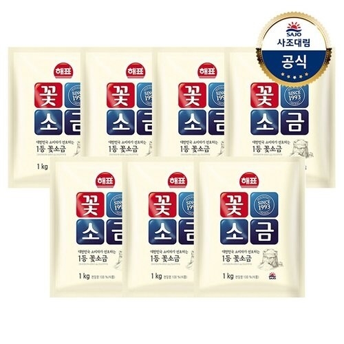 사조대림 해표 꽃소금 1kg (7개)